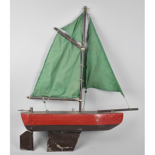 81 - A Hand Built Pond Yacht, 48cm Long