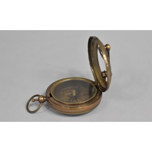 117 - A Reproduction Miniature Sundial/Compass, 4.5cms Diameter