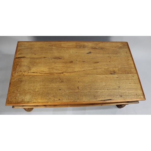 126 - A Modern Metal Mounted Far Eastern Rectangular Coffee Table, 121cms Wide