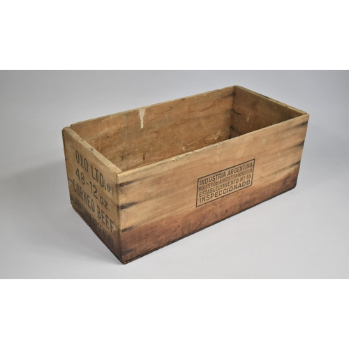 134 - A Vintage Oxo Corned Beef Crate, 51cms by 25cms by 20cms High