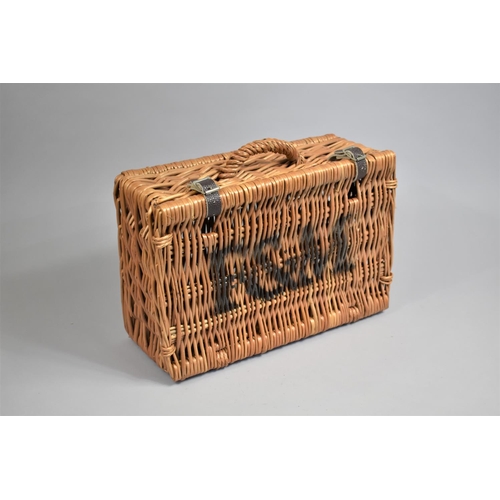 145 - A Fortnum and Mason Wicker Picnic Hamper, 40cms Wide