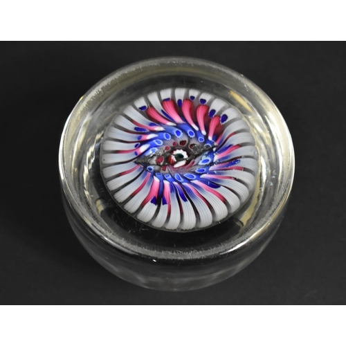 19 - A Millefiori Cane Work Paperweight, Red, Blue and White Colourway, 30.5cm Circumference