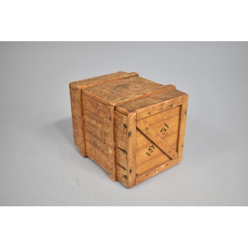 30 - A Novelty Box in the Form of a Packing Crate, 13cms Wide