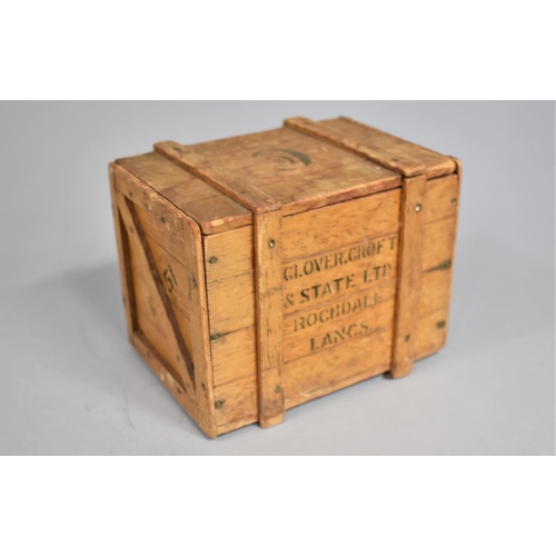 30 - A Novelty Box in the Form of a Packing Crate, 13cms Wide