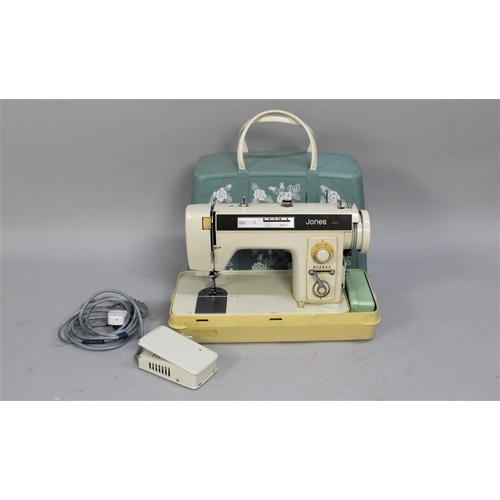 451 - A Jones 461 Electric Sewing Machine with Foot Pedal (Unchecked)