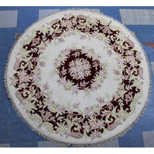 463 - A Woollen Circular Rug, 180cm Diameter