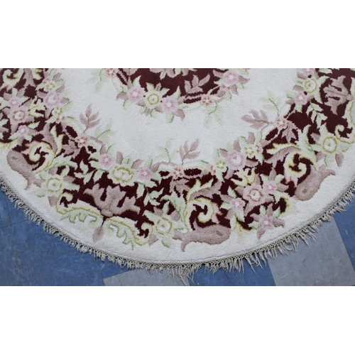 463 - A Woollen Circular Rug, 180cm Diameter