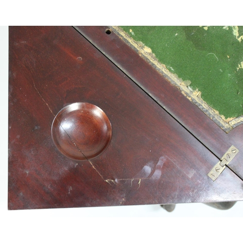 67 - A Late 19th/Early 20th Century Mahogany Envelope Games Table with Single Drawer, Extended Cabriole S... 