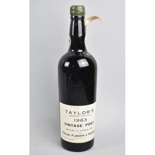 94 - A Single Bottle of Taylor's 1963 Vintage Port (Bottled in Oporto 1966)