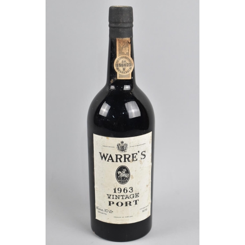 95 - A Single Bottle of Warre's 1963 Vintage Port