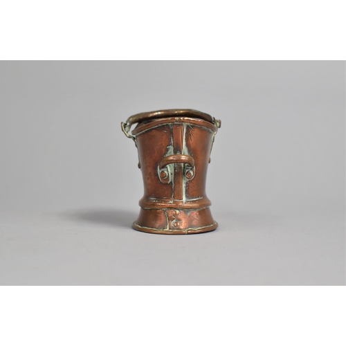 30 - A Late 19th Century Copper Novelty in the Form of a Helmet Shaped Coal Scuttle Stamped S Welch