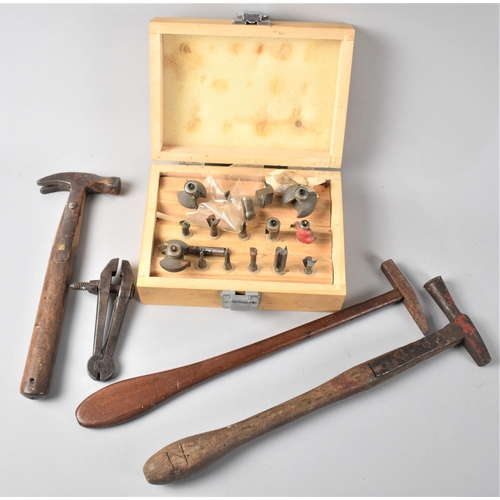 111 - A Small Collection of Vintage Rotary Tools, Hammers Etc