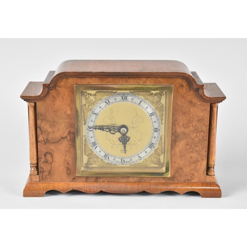 31 - A Mid/Late 20th Century Walnut Mantel Clock, Elliot, Working Order, 22cms Wide