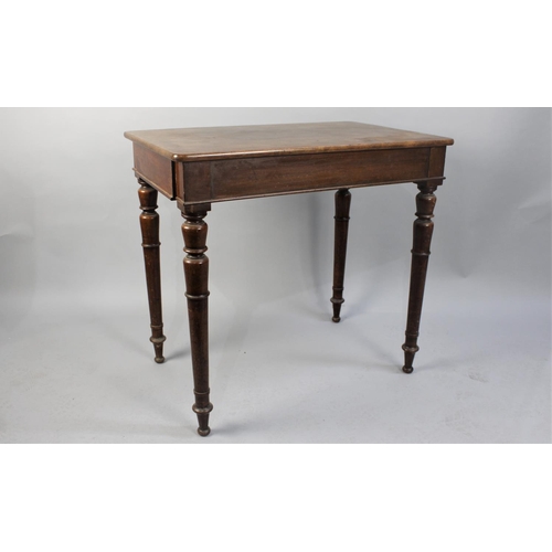 68 - A Late 19th /Early 20th Century Rectangular Mahogany Side Table with end Drawer and Secret Side Pen ... 