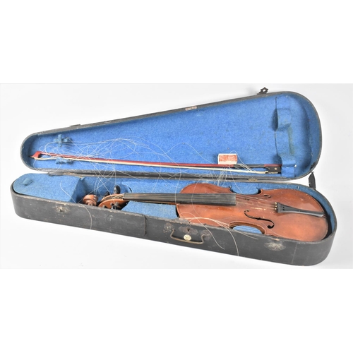 94 - A Vintage Cased Violin and Bow