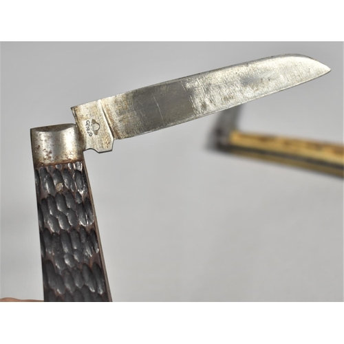 14 - Two Vintage Single Blade Open Pocket Knives with Lambs Foot Scales, one by Turner and Sons, Encore, ... 