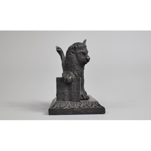 40 - A Vintage Patinated Bronze Grand Tour Souvenir in the Form of the Venetian Winged Lion, Rectangular ... 