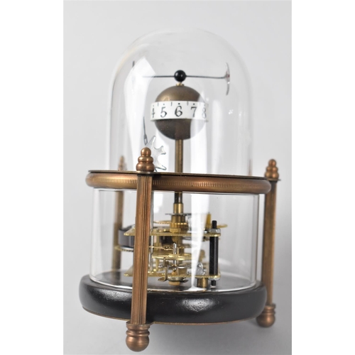 52 - A Reproduction Clockwork Automaton Aquarium Clock, Working Order, 14cms High