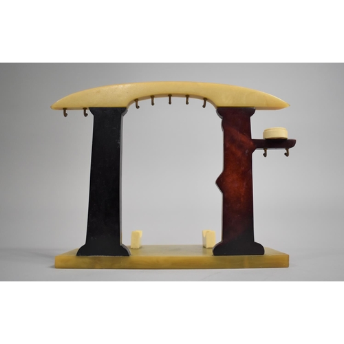 54 - An Mid 20th century Bakelite Stand for a Vanity Set, 120cms Wide and 17cms High