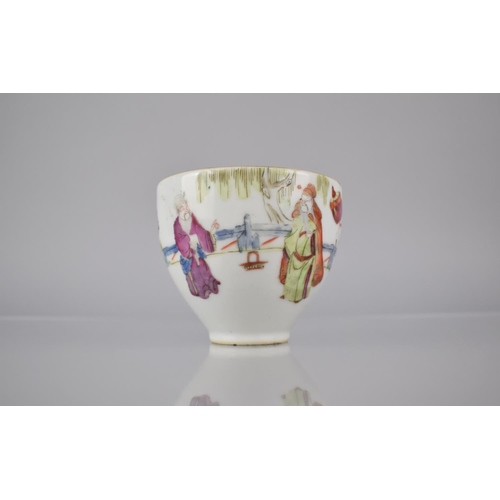 70 - A 19th/20th Century Porcelain Bowl Decorated in the Famille Rose Palette with Dignitaries in Garden ... 