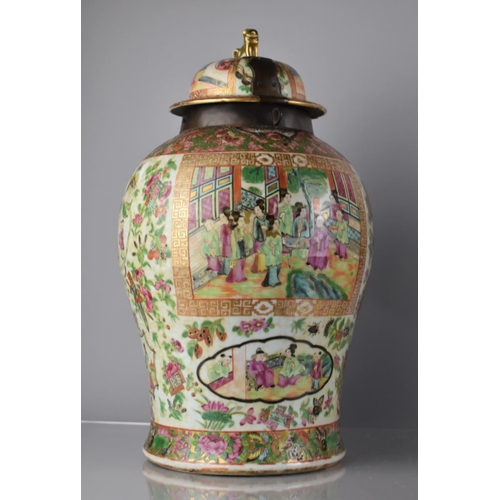 45 - A Large Pair of 18th/19th Century Chinese Porcelain Vase Decorated in the Famille Rose Palette in th... 