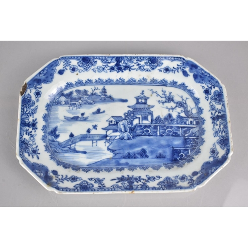 1 - A Collection of Five Various 18th/19th Century Chinese Porcelain Blue and White Export Dishes, all D... 