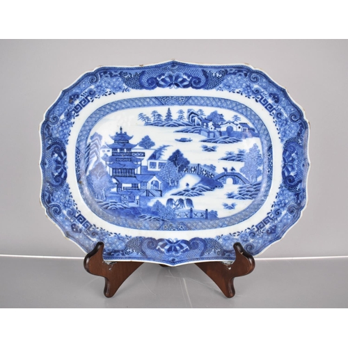 1 - A Collection of Five Various 18th/19th Century Chinese Porcelain Blue and White Export Dishes, all D... 