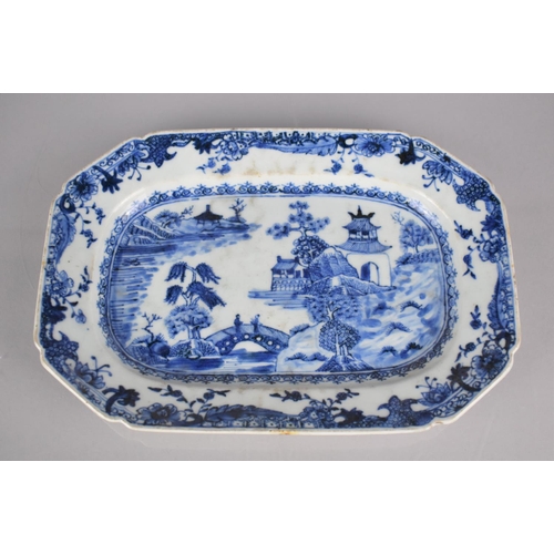 1 - A Collection of Five Various 18th/19th Century Chinese Porcelain Blue and White Export Dishes, all D... 