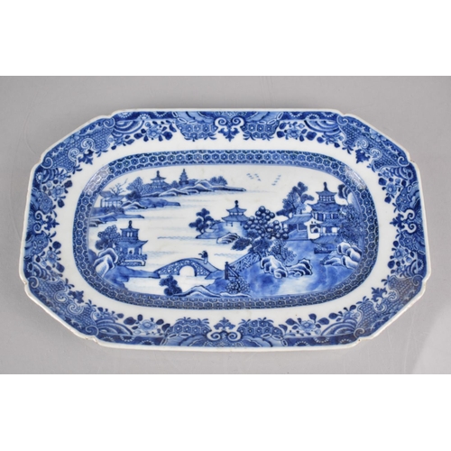 1 - A Collection of Five Various 18th/19th Century Chinese Porcelain Blue and White Export Dishes, all D... 