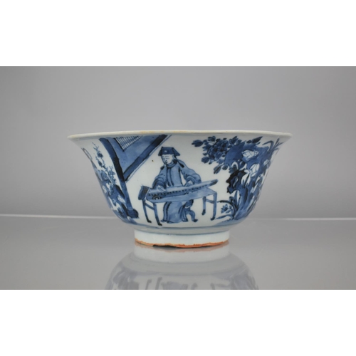 9 - An Early Chinese, Probably Kangxi Period (1662-1722) Porcelain Bowl of Flared Rim Form Decorated wit... 