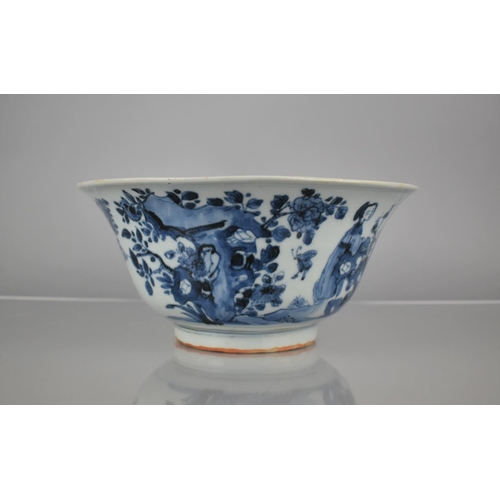 9 - An Early Chinese, Probably Kangxi Period (1662-1722) Porcelain Bowl of Flared Rim Form Decorated wit... 