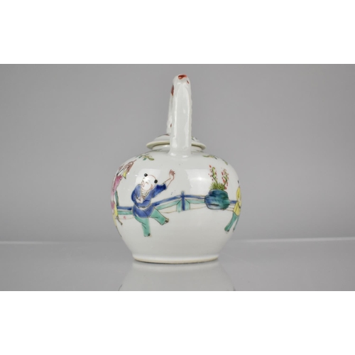 78 - A 20th Century Chinese Porcelain Teapot with Loop Handle Decorated in the Famille Rose Palette with ... 