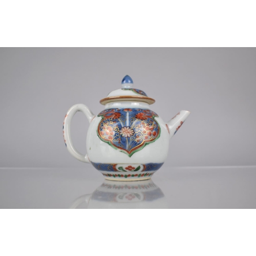 92 - An 18th Century Chinese Porcelain Teapot decorated in the Imari Palette with Floral Motif of Globula... 