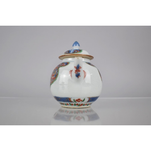 92 - An 18th Century Chinese Porcelain Teapot decorated in the Imari Palette with Floral Motif of Globula... 