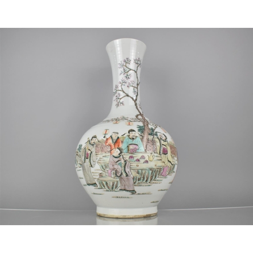 99 - An Early 20th Century Chinese Republic Period Vase of Bottle Form with Globular Body and Flared Neck... 