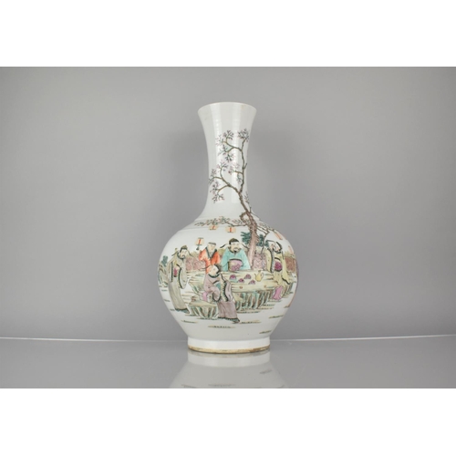 99 - An Early 20th Century Chinese Republic Period Vase of Bottle Form with Globular Body and Flared Neck... 