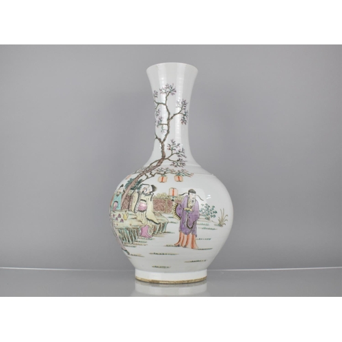 99 - An Early 20th Century Chinese Republic Period Vase of Bottle Form with Globular Body and Flared Neck... 