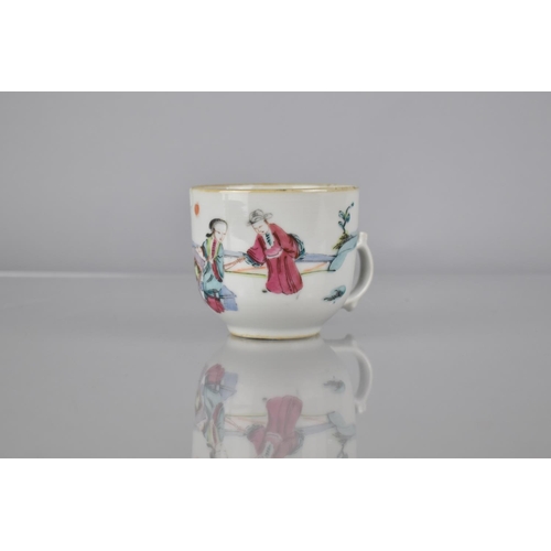 72 - A Chinese Porcelain 'Legendary Tale' Export Cup Decorated in the Famille Rose Palette with Figures i... 