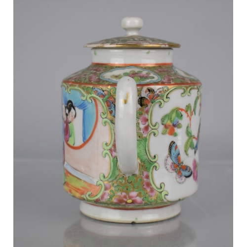 55 - A 19th Century Chinese Porcelain Famille Rose Medallion Teapot Decorated in the Usual Manner with Co... 