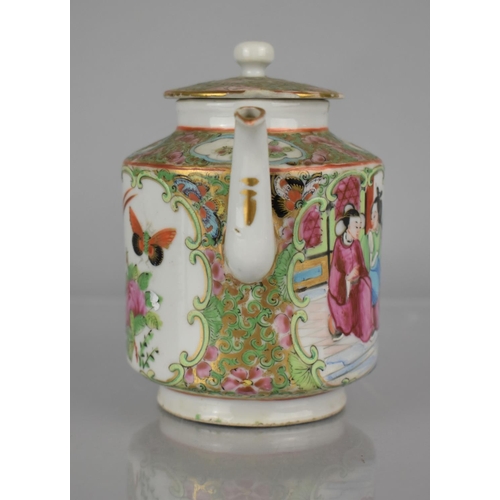 55 - A 19th Century Chinese Porcelain Famille Rose Medallion Teapot Decorated in the Usual Manner with Co... 