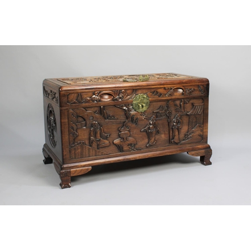 363 - A Mid 20th Century Carved Camphor Wood Chest