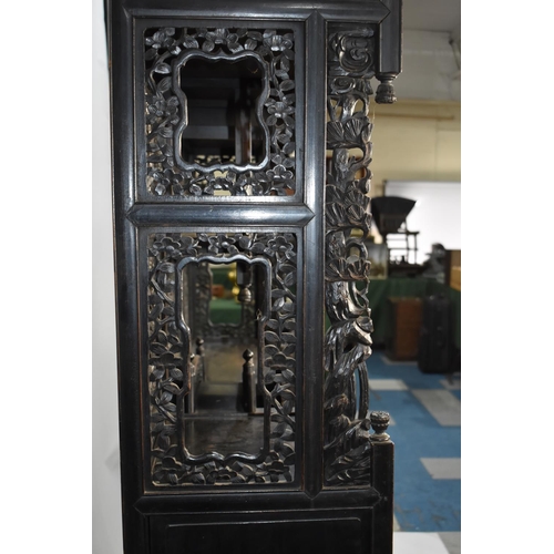 190 - An Impressive 19th/20th Century Chinese Ornately Carved Hardwood Cabinet. Carved and Pierced Panels ... 