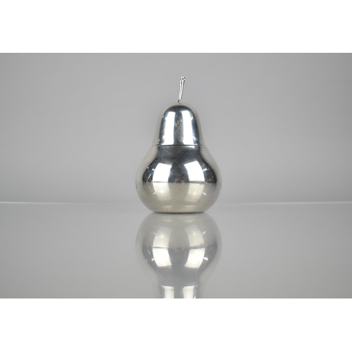 344 - A Sterling Silver Tiffany and Co Pot in the Form of a Pear, 13cms High