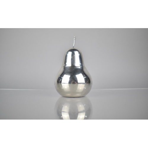 344 - A Sterling Silver Tiffany and Co Pot in the Form of a Pear, 13cms High