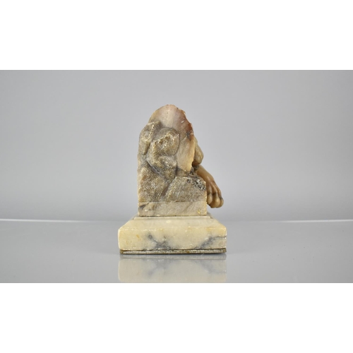 336 - A Carved Soapstone Model of The Lion of Lucerne After Bertel Thorvaldesen, 22x15cms High