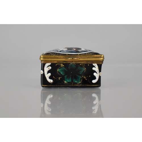 332 - A Small Enamel Snuff Box with Gilt Metal Mounts, The Top decorated with Greek Mythological Scene of ... 