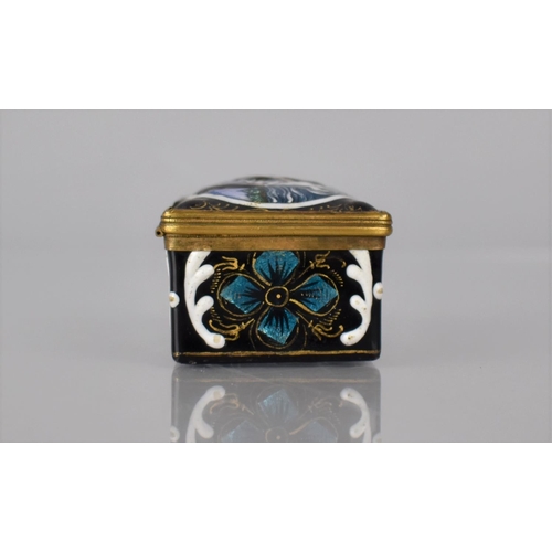 332 - A Small Enamel Snuff Box with Gilt Metal Mounts, The Top decorated with Greek Mythological Scene of ... 