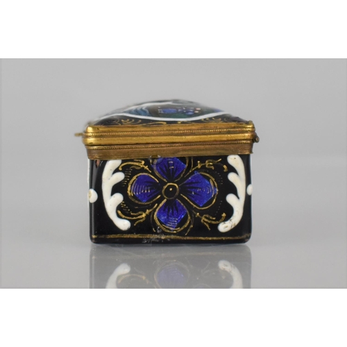 332 - A Small Enamel Snuff Box with Gilt Metal Mounts, The Top decorated with Greek Mythological Scene of ... 