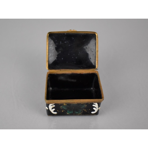 332 - A Small Enamel Snuff Box with Gilt Metal Mounts, The Top decorated with Greek Mythological Scene of ... 