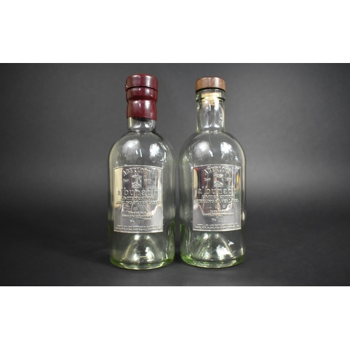 330 - Two Aberlour Whisky Bottles with Silver Labels Inscribed A'bunadh Limited Edition Sterling Silver La... 